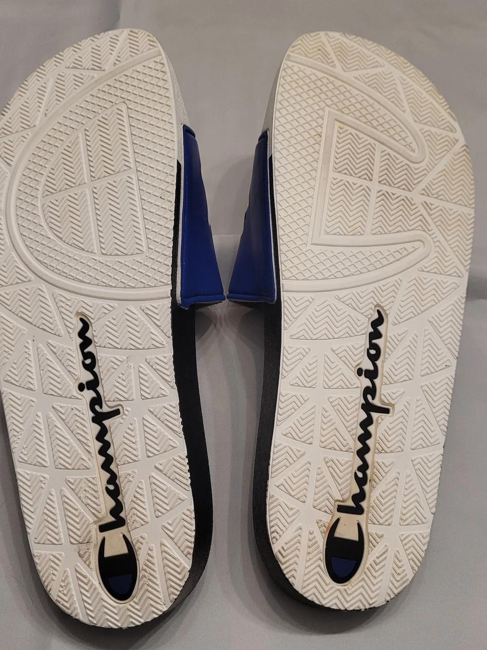 Champion x Oreo IPO Slides Men's Size 10 Blue White Limited Edition Sandals